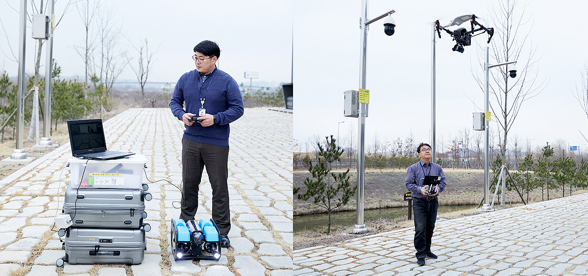 한국환경공단은 수중조사의 문제점 개선을 위해 수중 드론도 추가로 운영 중이다.